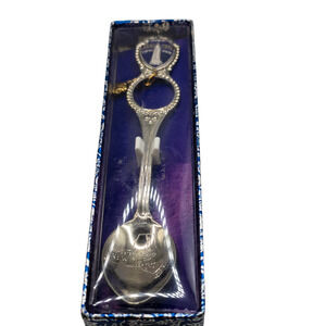 New York Empire State Souvenir Collector Spoon Statue Of Liberty Map Boxed